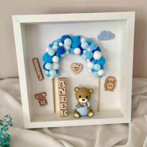 Metryczka dla dziecka w ramce PREZENT NA CHRZEST URODZINY PAMIĄTKA Chłopiec