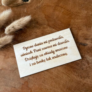 TABLICZKA GRAWEROWANA ZE SKLEJKI Z TWOIM TEKSTEM