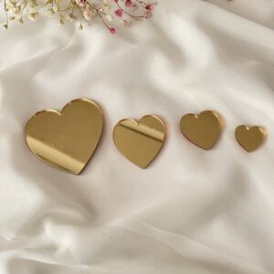 SERDUSZKA ZE ZŁOTEJ LUSTRZANEJ PLEXI