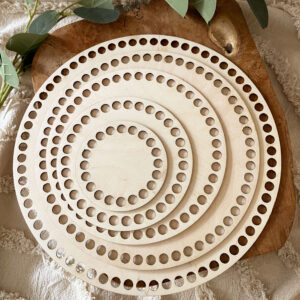 MAKRAMOWA BAZA DO KOSZYKA DNO OKRĄGŁE ZE SKLEJKI