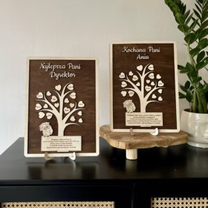 DREWNIANE PODZIĘKOWANIE - DRZEWKO Z SERCAMI