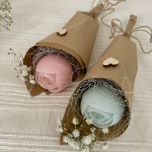 ŚWIECA SOJOWA PĄCZEK RÓŻY