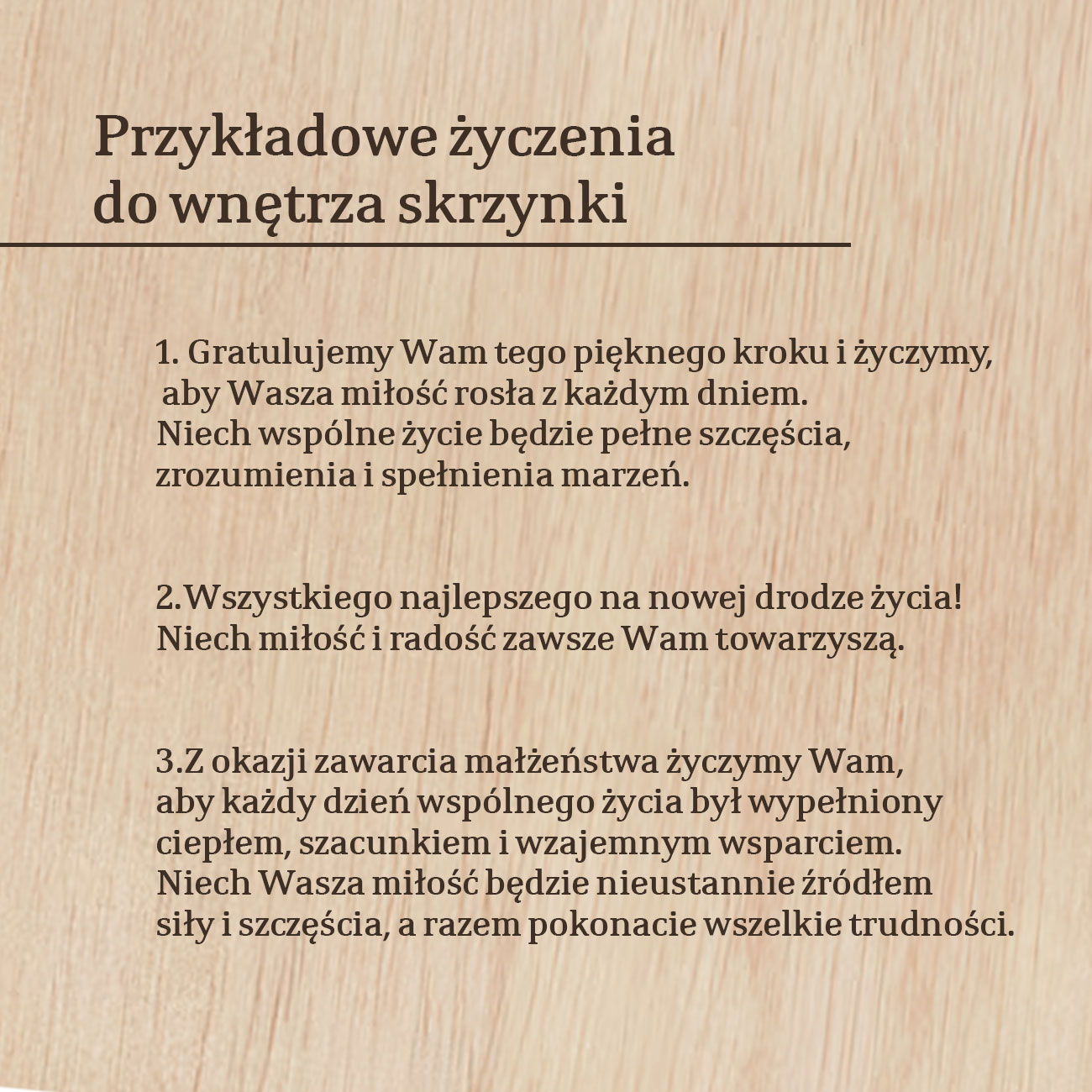 PERSONALIZOWANA DREWNIANA SKRZYNECZKA ŚLUBNA NA PIENIĄDZE SERCE PLEXI - obrazek 4