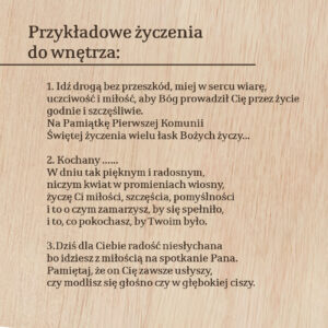 PERSONALIZOWANA DREWNIANA SKRZYNECZKA NA PIENIĄDZE KOMUNIA Z ANIOŁKIEM