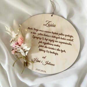 PREZENT NA URODZINY TABLICZKA Z ŻYCZENIAMI