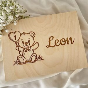 ZESTAW PREZENTOWY DREWNIANE PUDEŁKO NA DZIECIĘCE SKARBY