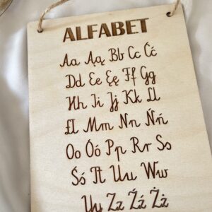 DREWNIANE ALFABET DO ZAWIESZENIA