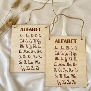 DREWNIANE ALFABET DO ZAWIESZENIA
