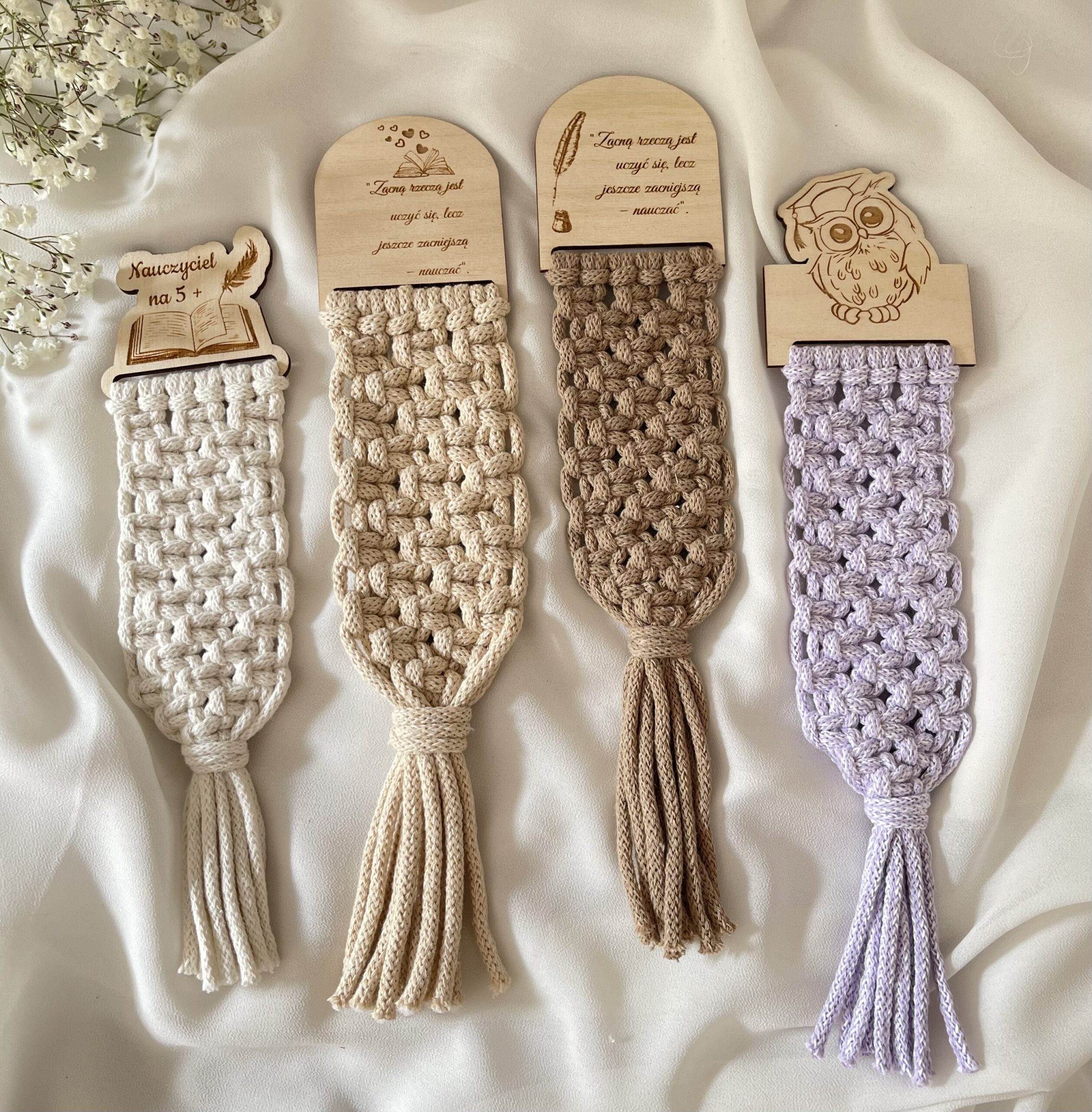 DREWNIANE ZAKŁADKI Z DWUSTRONNYM GRAWEREM