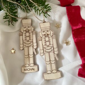 PERSONALIZOWANA ZAWIESZKA ZE SKLEJKI NA CHOINKĘ - DZIADEK DO ORZECHÓW