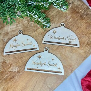 BAZA DO ZAWIESZKI ZE SKLEJKI NA CHOINKĘ - PÓŁBOMBKA