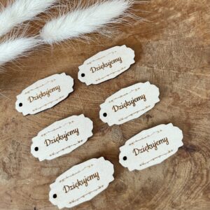 ZESTAW PIĘCIU PERSONALIZOWANYCH TABLICZEK GRAWEROWANYCH ZE SKLEJKI