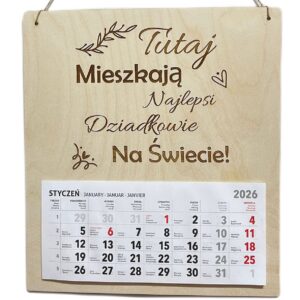 Kalendarz na Dzień Babci i Dziadka