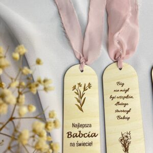 Drewniana Zakładka do Książki „Najlepsza Babcia na świecie” prezent