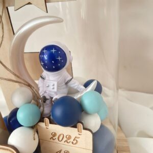 METRYCZKA DLA DZIECKA DUŻA KOPUŁA PREZENT NA CHRZEST ŚWIĘTY URODZINY PAMIĄTKA DLA CHŁOPCA KOSMOS