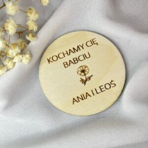 Prezent na DZIEŃ BABCI upominek Kochamy Cię babciu magnes Personalizacja