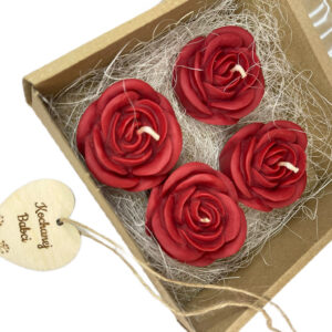 Zestaw Świec Sojowych Kwiaty Dekoracyjne Na Prezent Dzień Babci