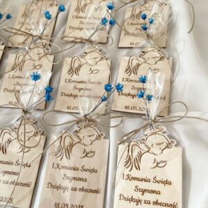 Podziękowanie dla gości KOMUNIA PERSONALIZACJA PAMIĄTKA