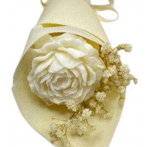 Bukiet świeca sojowa kwiat na prezent 25x8cm