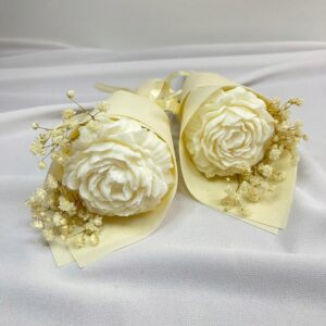 Bukiet świeca sojowa kwiat na prezent 25x8cm