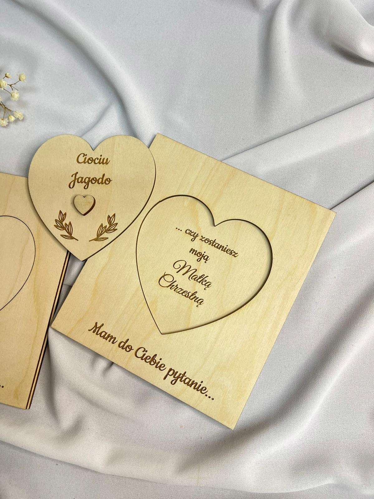 Ciociu Wujku Mam do Ciebie pytanie Czy zostaniesz moją Chrzestną 15x17cm - obrazek 3