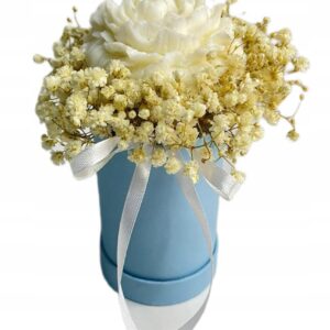 Flower Box Świeca Sojowa Wieczny Bukiet Prezent Urodziny Podziękowanie