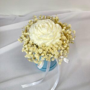 Flower Box Świeca Sojowa Wieczny Bukiet Prezent Urodziny Podziękowanie