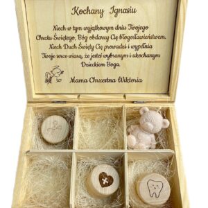 PAMIĄTKA CHRZTU ŚWIĘTEGO SKRZYNKA PREZENT NA CHRZEST ŚWIĘTY Personalizacja