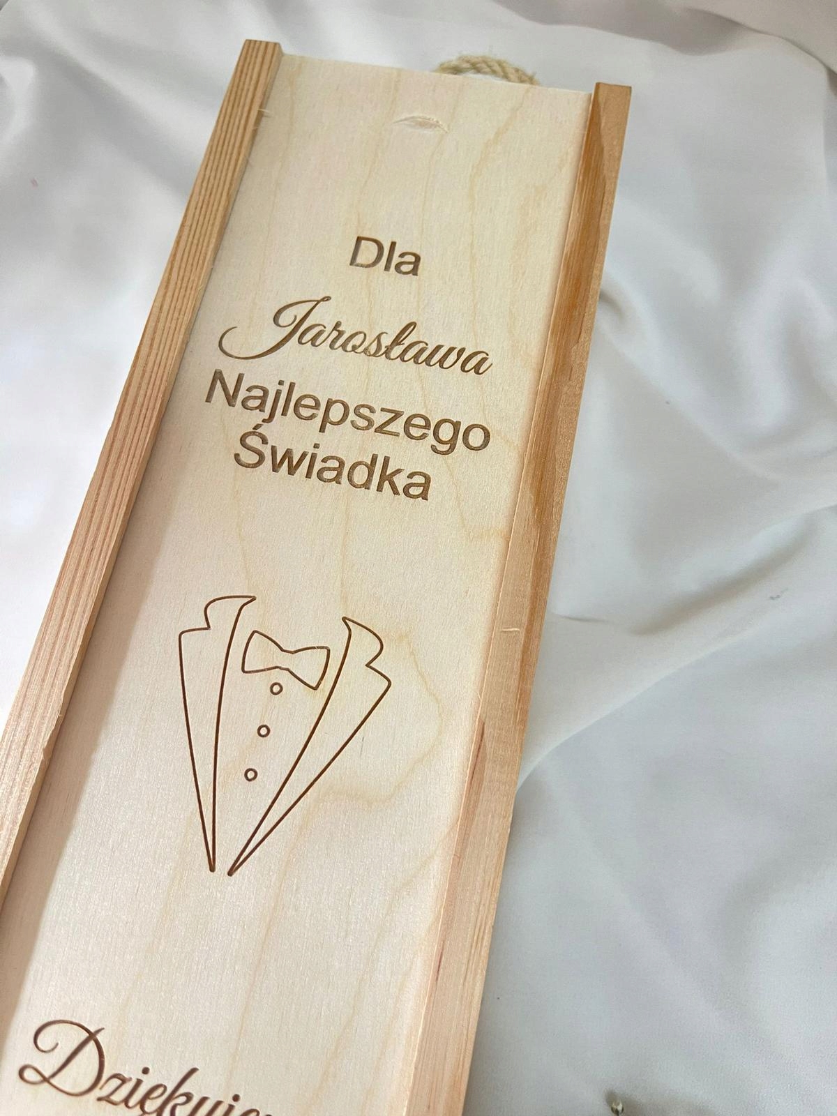 SKRZYNKA NA WINO PODZIĘKOWANIA DLA ŚWIADKA - obrazek 3