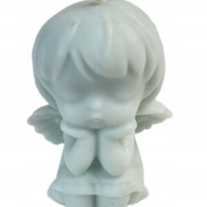 Świeca Sojowa Aniołek Podziękowanie Chrzest Komunia Baby shower niebieski