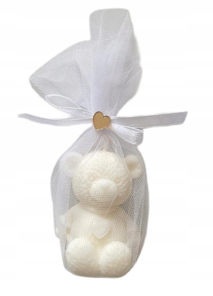 Świeca Sojowa Miś Podziękowanie Chrzest Komunia Babyshower