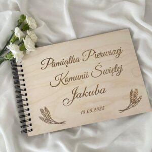 Pamiątka Pierwszej Komunii Świętej album na zdjęcia personalizacja