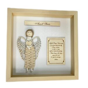 Anioł Stróż w Ramce – Personalizowana Pamiątka z Modlitwą