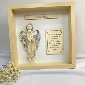 Anioł Stróż w Ramce – Personalizowana Pamiątka z Modlitwą