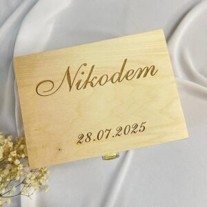 Skrzynka Pamiątka Chrztu Świętego personalizacja