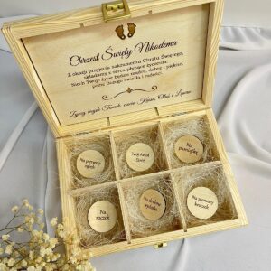 Skrzynka Pamiątka Chrztu Świętego personalizacja