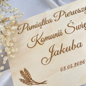 PAMIĄTKA PIERWSZEJ KOMUNII ŚWIĘTEJ SKRZYNKA PREZENT Personalizacja
