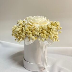 Flower Box Świeca Sojowa Wieczny Bukiet kwiaty Prezent Urodziny Komunia