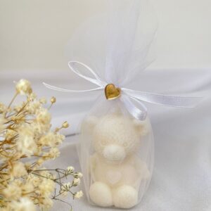 Świeca Sojowa Miś Podziękowanie Chrzest Komunia Babyshower