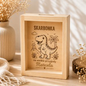 DREWNIANA SKARBONKA